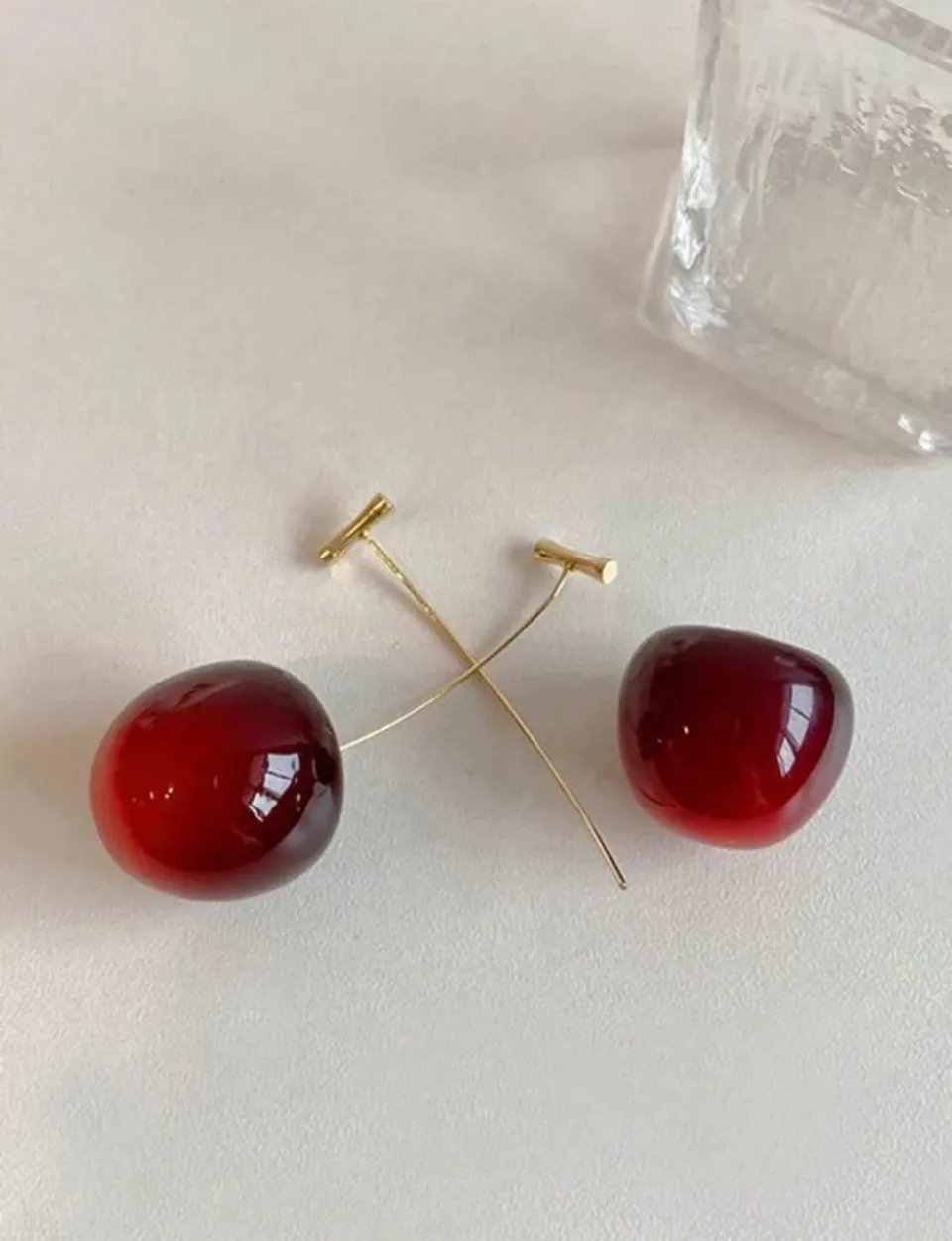 Glossy Cherry Drop Earrings — image 4