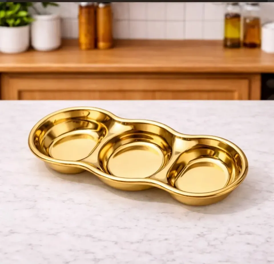 Gold 3-Compartment Serving Tray — image 2