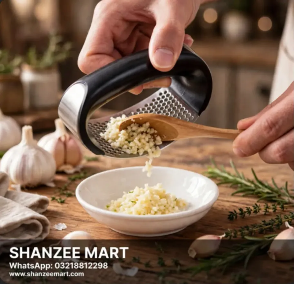 Stainless Steel Garlic Press — image 3