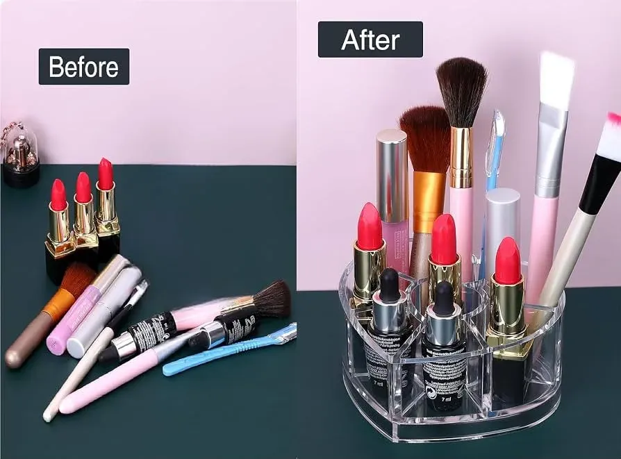 Heart Acrylic Makeup Organizer — image 4