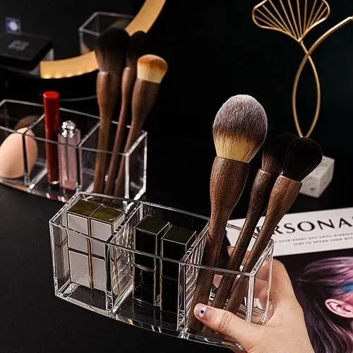 3-Slot Acrylic Makeup Organizer — image 1